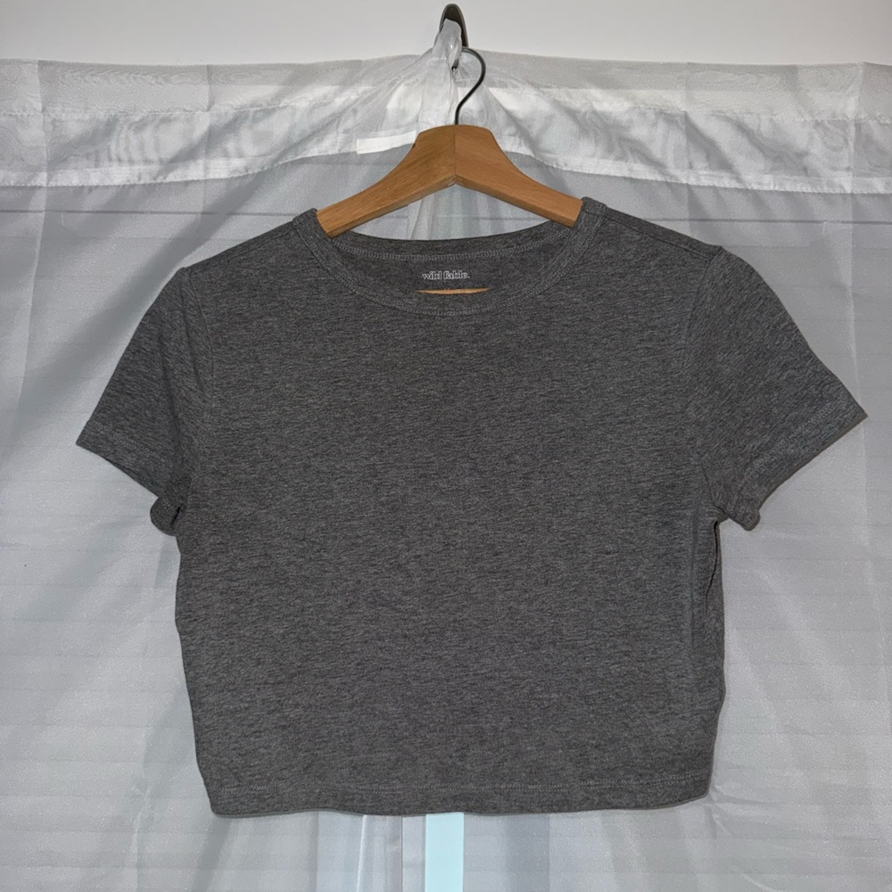 Wild Fable Women's Gray Crop Top